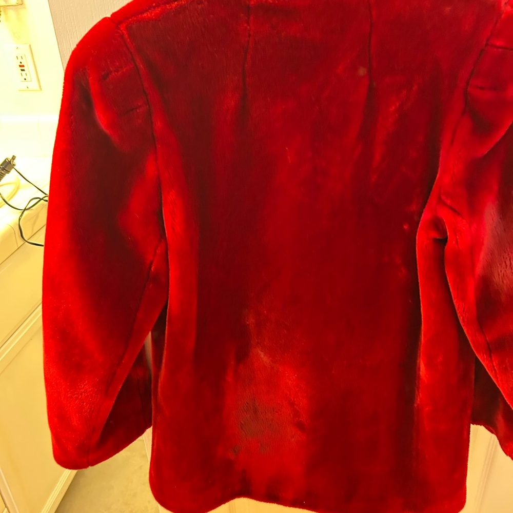 Vintage Sasson plush jacket
Beautiful burgundy color

Mid Length size 12